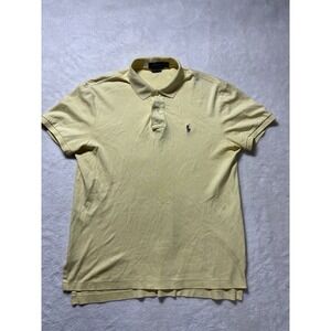 Polo Ralph Lauren Short Sleeve Polo Shirt Yellow Men's Size Medium